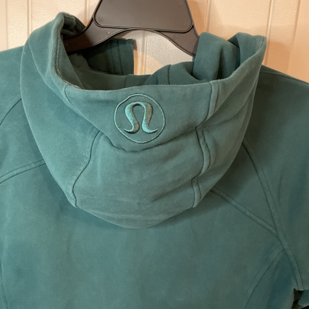 Lululemon scuba full zip Heathered desert teal size 12 - Picture 5 of 5